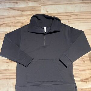 Zella Charcoal Ribbed Pullover